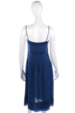 Blue Karen Millen silk cocktail dress size 10 - Ava & Iva