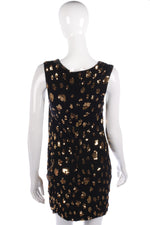 French Connection black and gold sequin dress size 8 - Ava & Iva