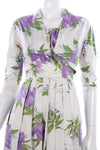 Lovely 1950's cream cotton summer dress with matching jacket - Ava & Iva