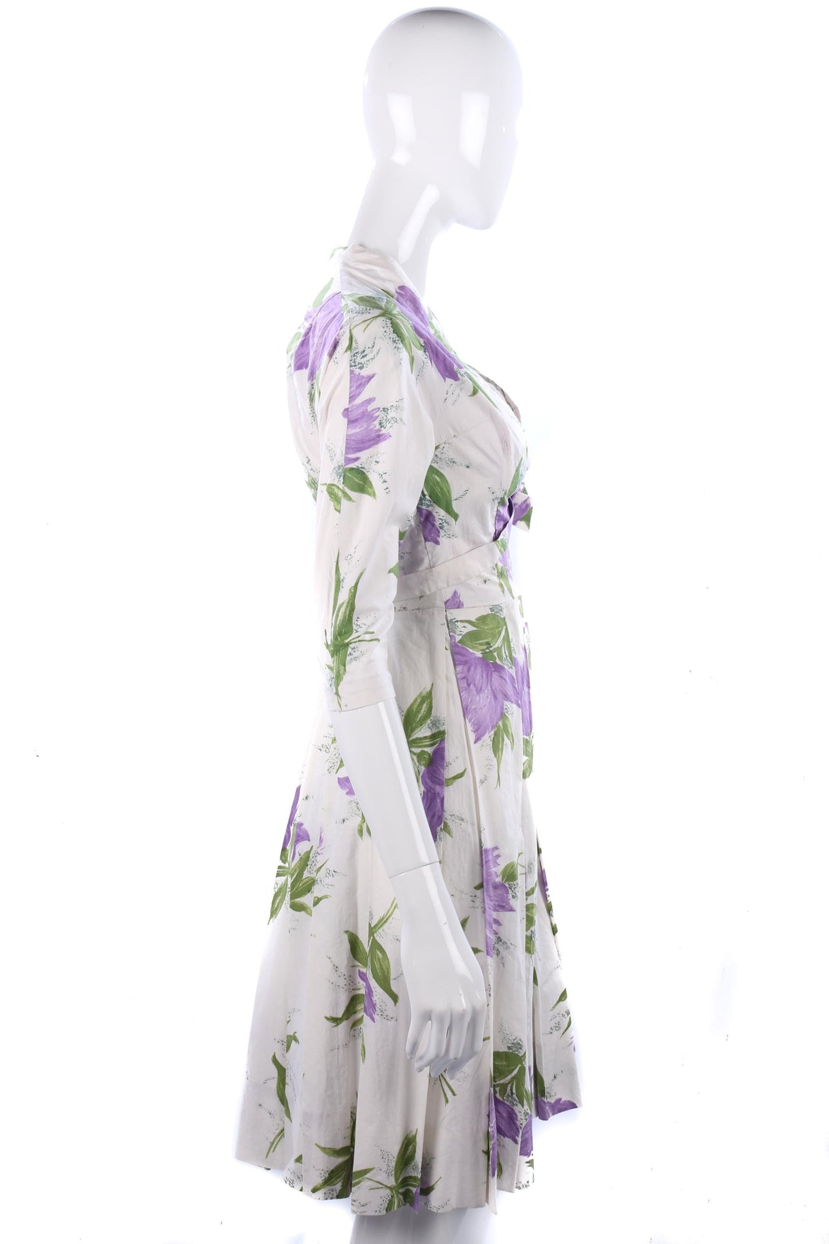 Lovely 1950's cream cotton summer dress with matching jacket - Ava & Iva