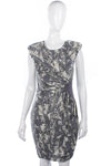 Whistles Silk Dress Grey and Cream 100% Silk UK Size 12 - Ava & Iva