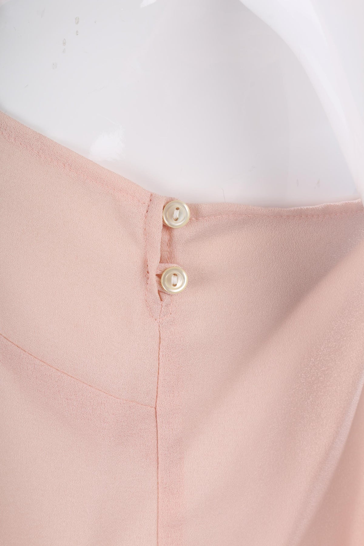 Tergal lovely blush pink camisole top with gold flower embroidery - Ava & Iva