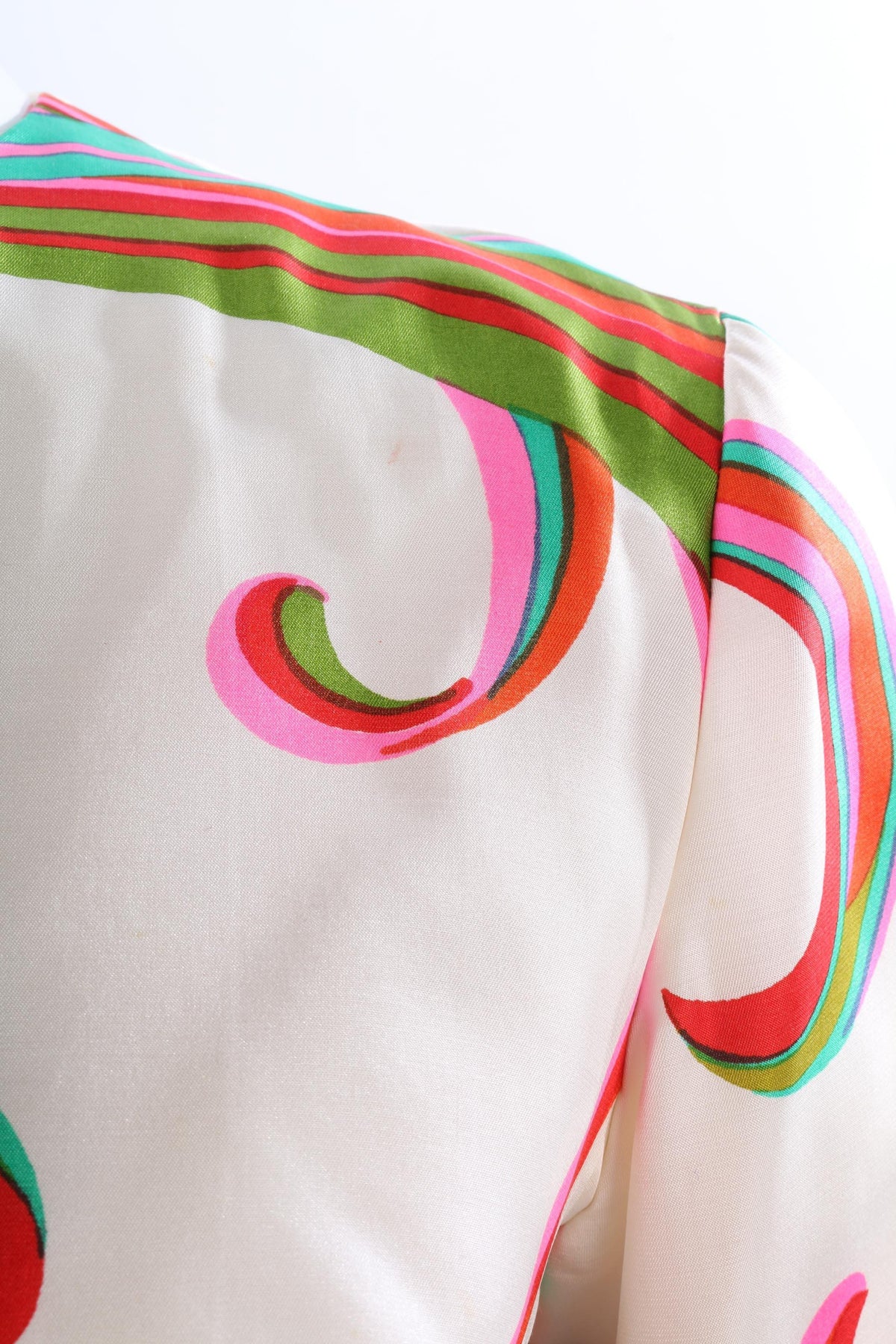 Peter Collins Vintage 1960/70's Cream Swirl Pattern Dress UK Size 12 - Ava & Iva