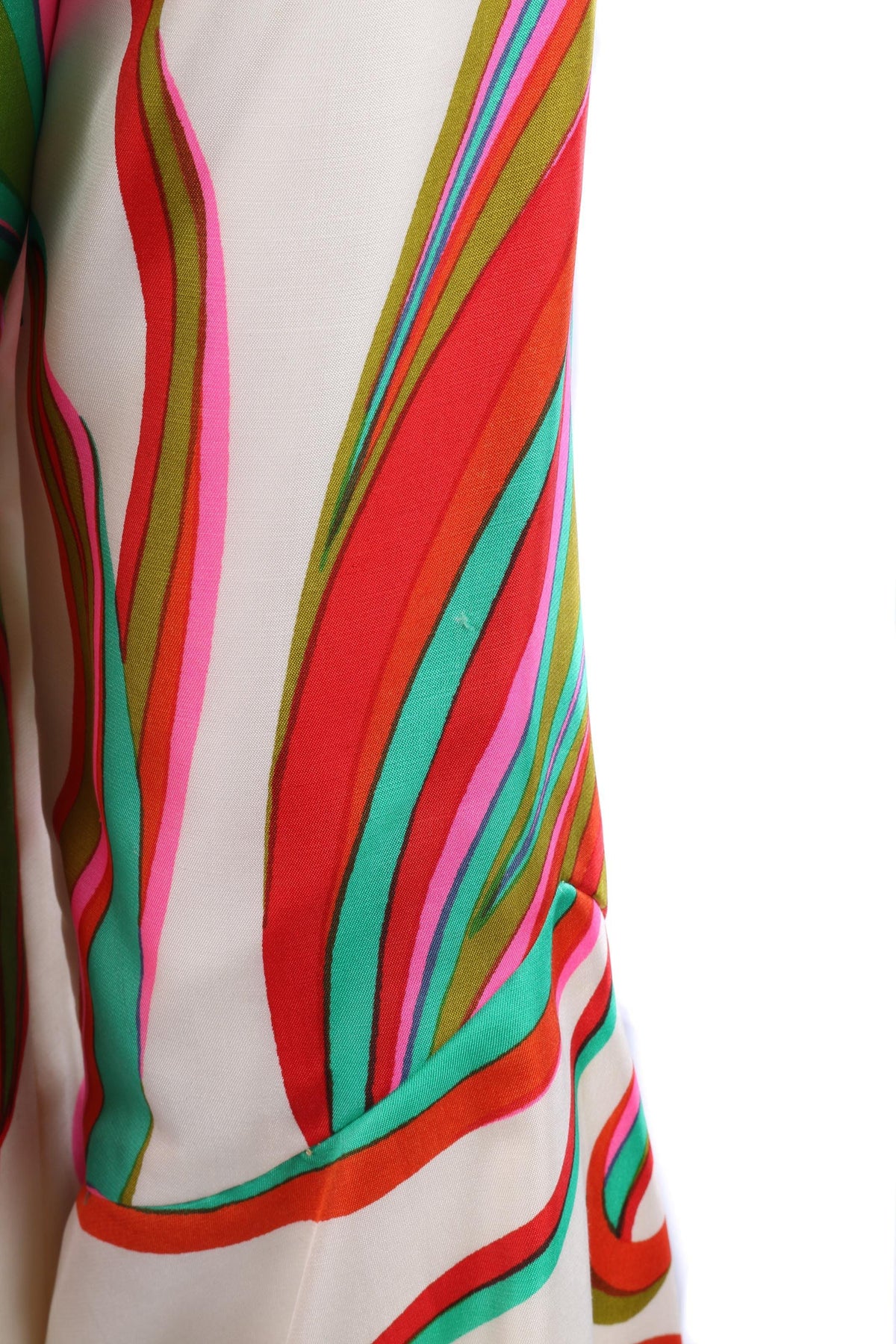 Peter Collins Vintage 1960/70's Cream Swirl Pattern Dress UK Size 12 - Ava & Iva