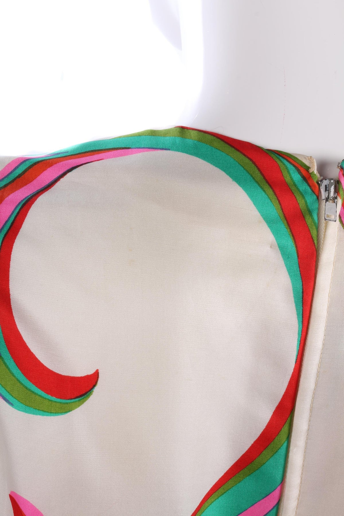 Peter Collins Vintage 1960/70's Cream Swirl Pattern Dress UK Size 12 - Ava & Iva