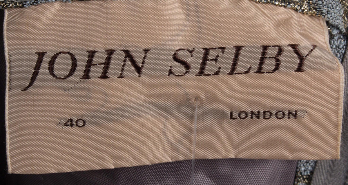 John Selby Vintage 1950's Dress Grey and Gold Size 40 - Ava & Iva