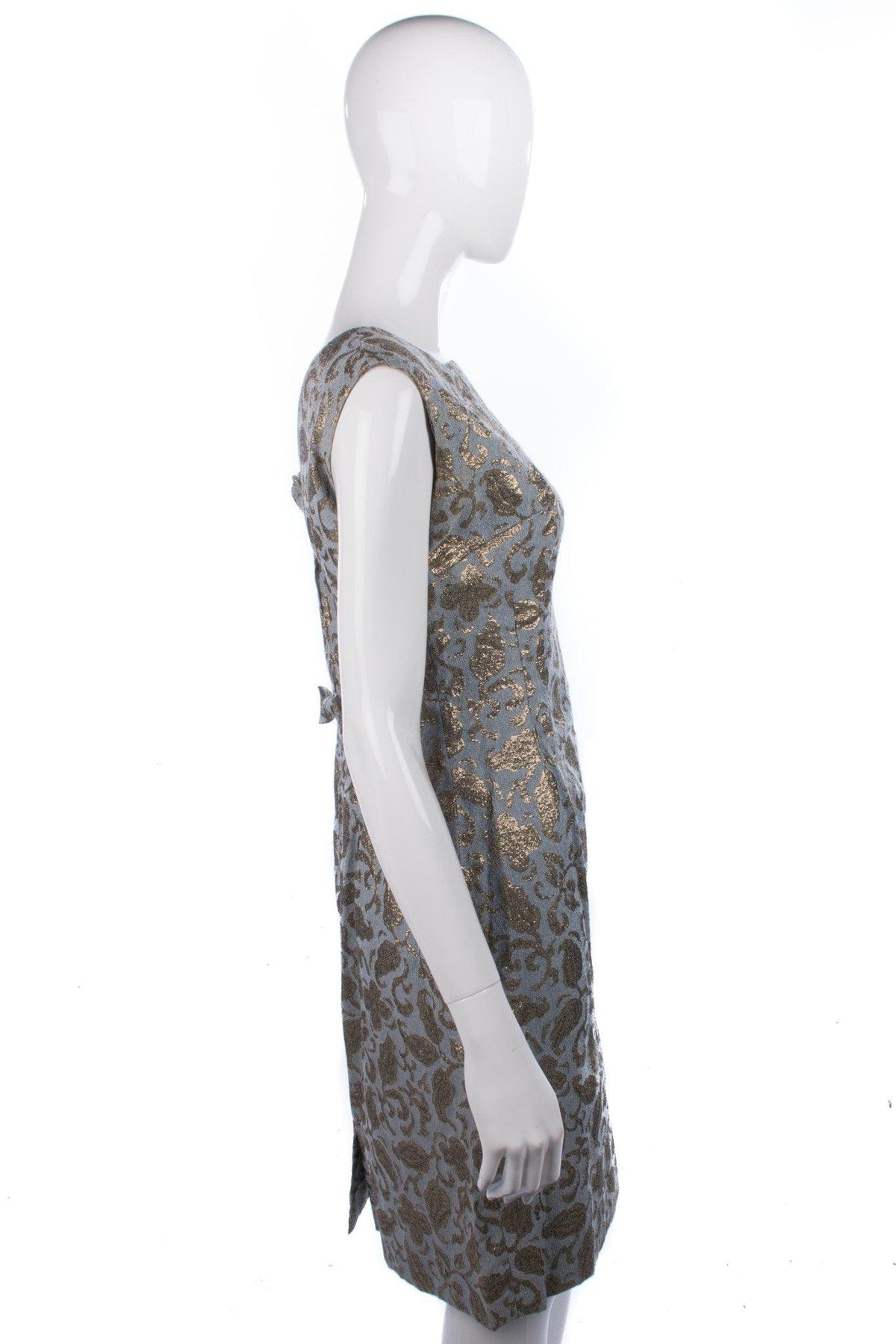 John Selby Vintage 1950's Dress Grey and Gold Size 40 - Ava & Iva