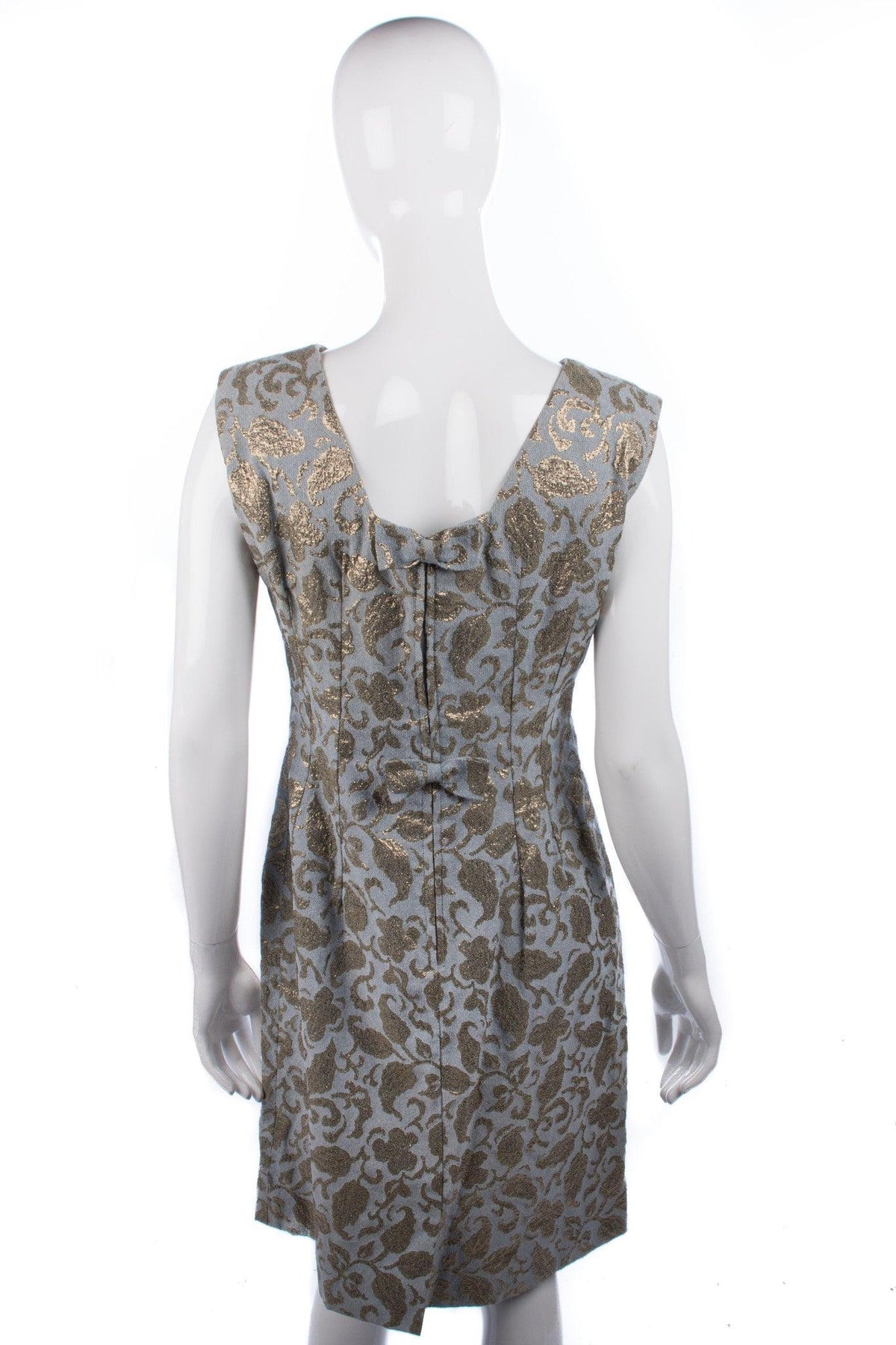 John Selby Vintage 1950's Dress Grey and Gold Size 40 - Ava & Iva