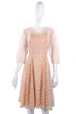 Vintage pink lace and netting dress M - Ava & Iva