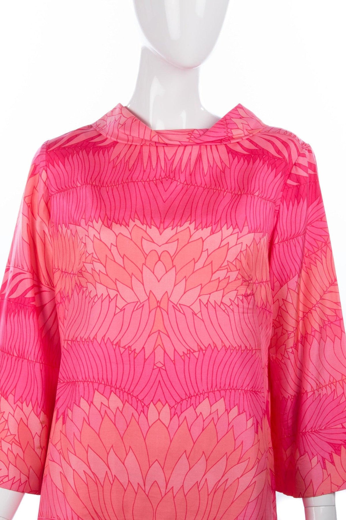 Vintage Eriko silk 1960's pink dress - Ava & Iva