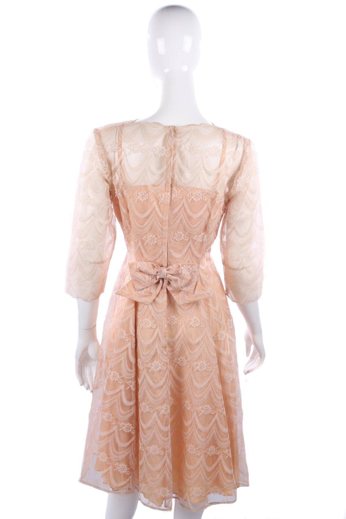 Vintage pink lace and netting dress M - Ava & Iva