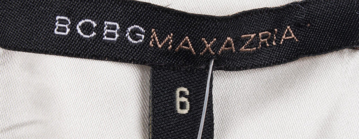 BCBGMAXAZRIA Cream and Red Dress with Bow Size 6 - Ava & Iva