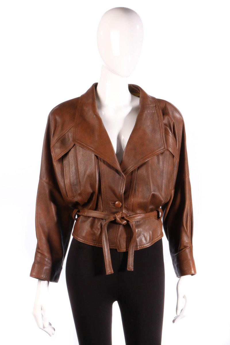 Antica Pelleria brown leather jacket