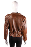 Antica Pelleria brown leather jacket back