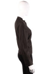 Austin Reed Nehru Collar Jacket wool Brown UK Size 12 - Ava & Iva