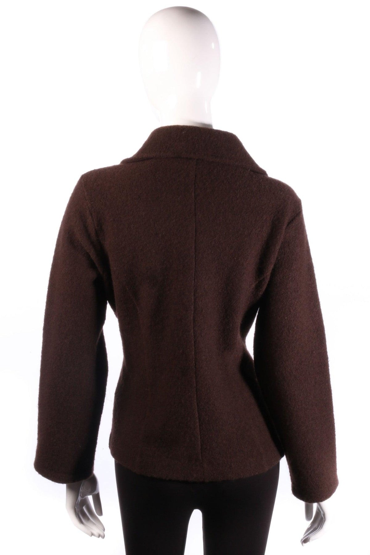  Brown cardigan with red flowers back