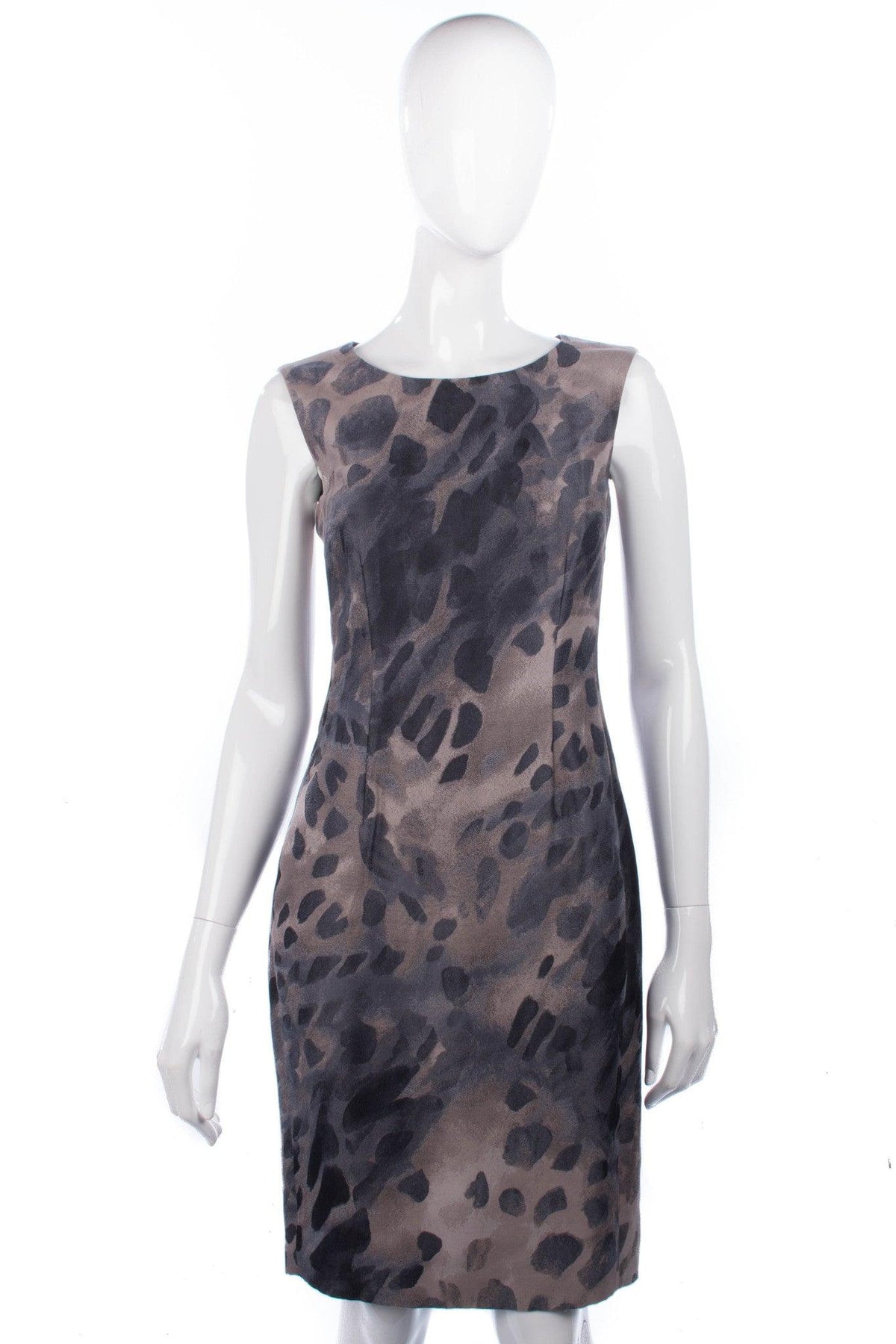 Max Mara Dress with Matching Jacket Blue and Dusky Pink Cotton ?Silk Mix UK Size 8 - Ava & Iva