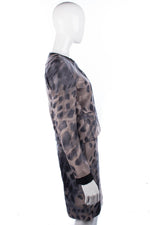 Max Mara Dress with Matching Jacket Blue and Dusky Pink Cotton ?Silk Mix UK Size 8 - Ava & Iva