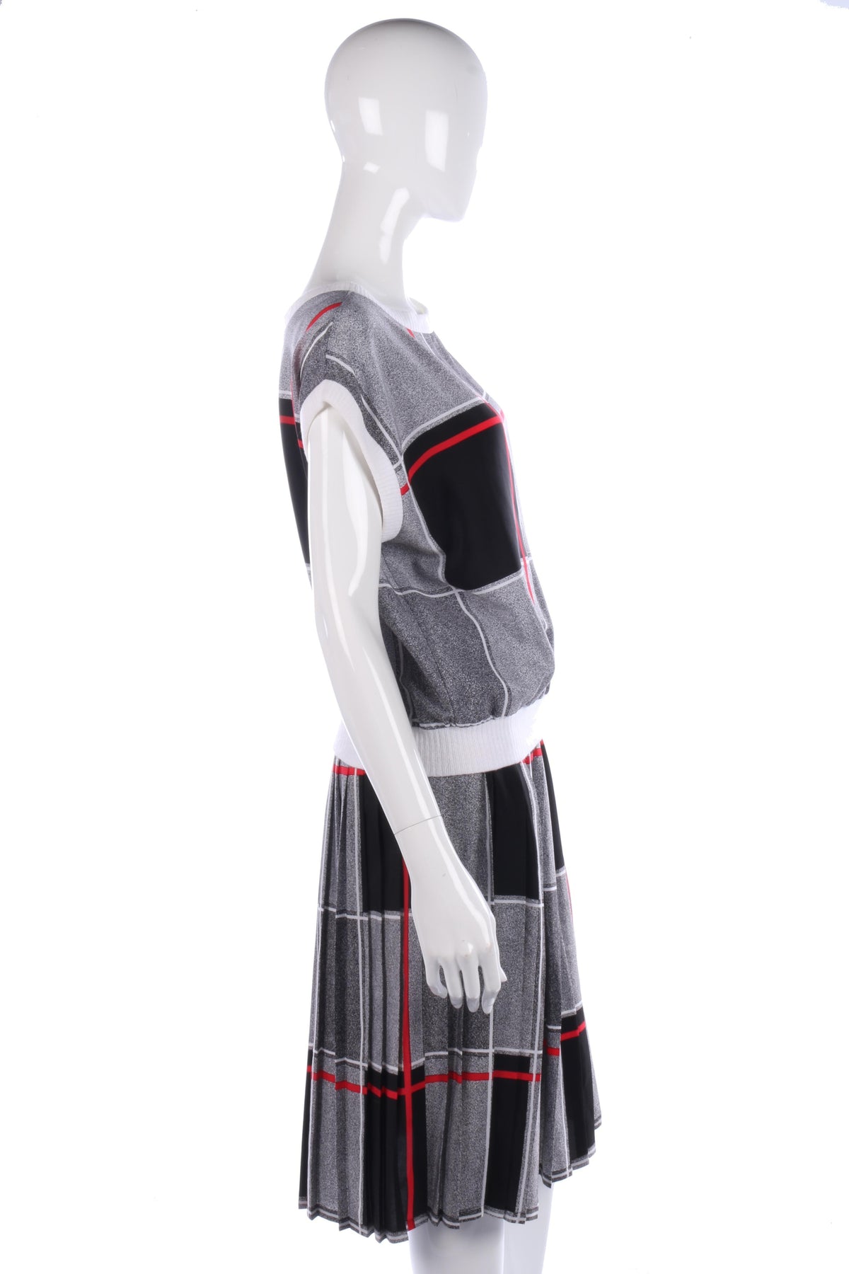 Vintage St Michael Checked Sleeveless Top and Skirt Set UK10/12 - Ava & Iva