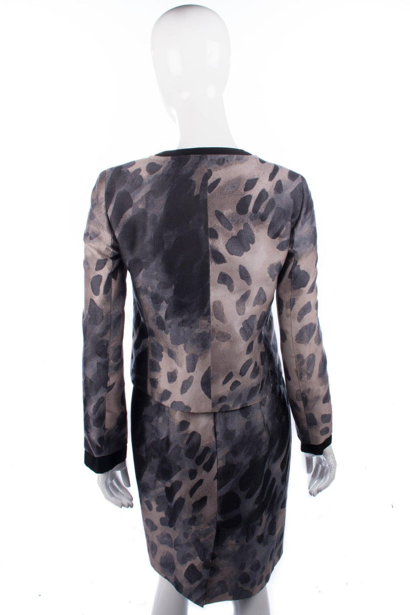 Max Mara Dress with Matching Jacket Blue and Dusky Pink Cotton ?Silk Mix UK Size 8 - Ava & Iva