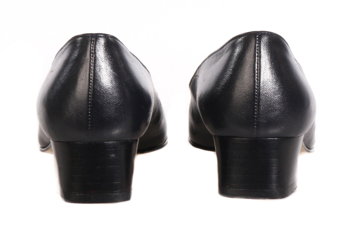 Black leather shoes  back