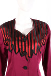 Anna Marie pink jacket with red and black stripes detail