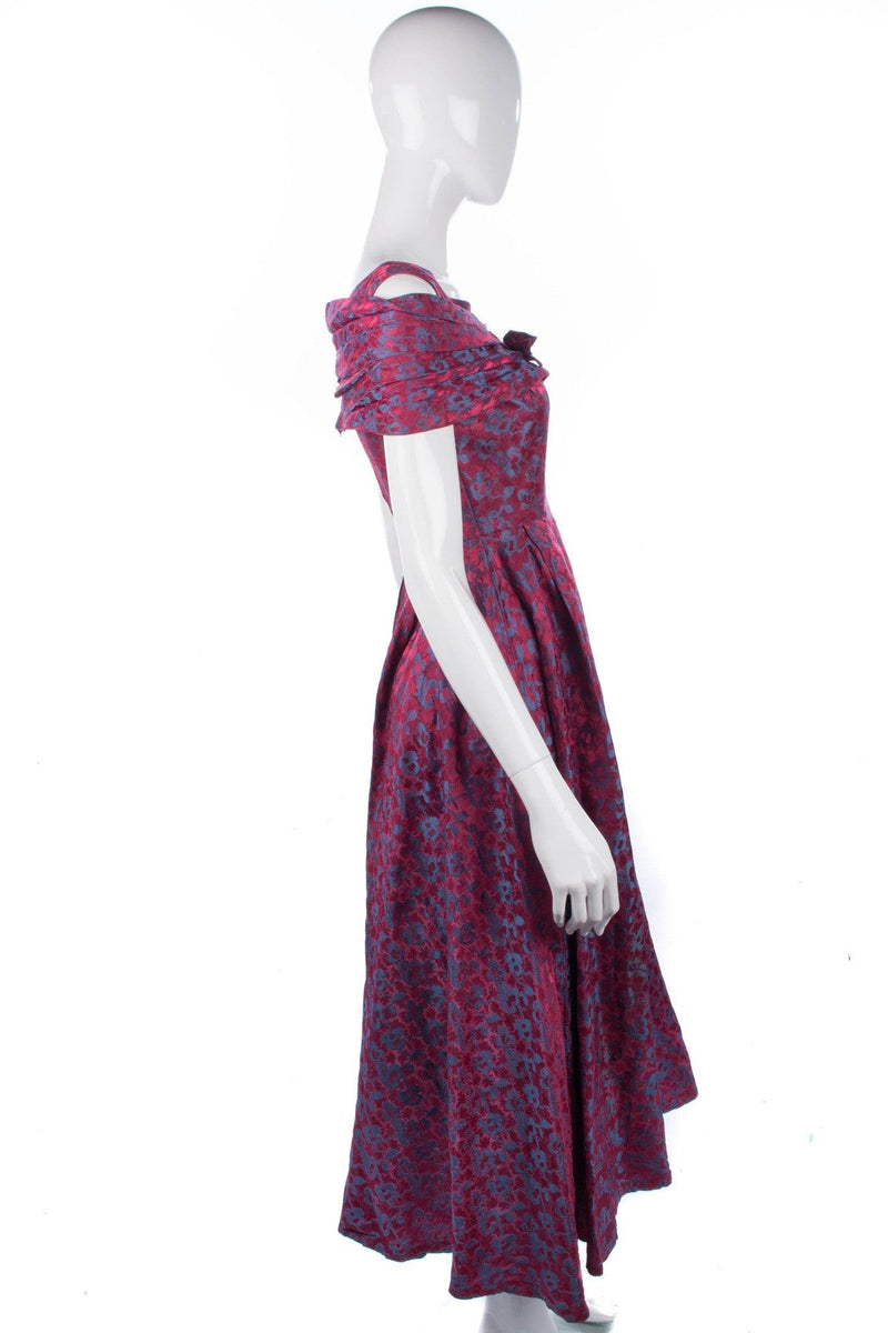Margot Bywaters London W.1 1950's vintage Damask Dress Est Size 8 - Ava & Iva