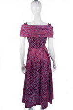 Margot Bywaters London W.1 1950's vintage Damask Dress Est Size 8 - Ava & Iva