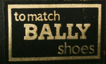 Bally brown croc leather handbag label