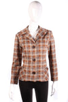 Dumarsel Vintage Jacket Rust and Brown Check UK Size 14 - Ava & Iva