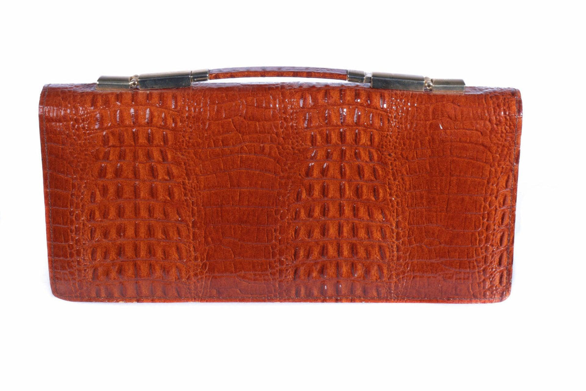 Crock style bag with gold hardware back