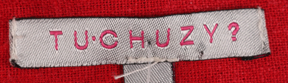 Tuchuzy Linen Mix Jacket Red Size 12 - Ava & Iva