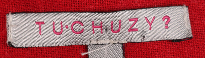 Tuchuzy Linen Mix Jacket Red Size 12 - Ava & Iva
