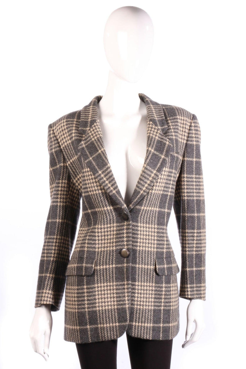 Grey Jaeger checked jacket front