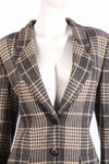 Grey Jaeger checked jacket detail