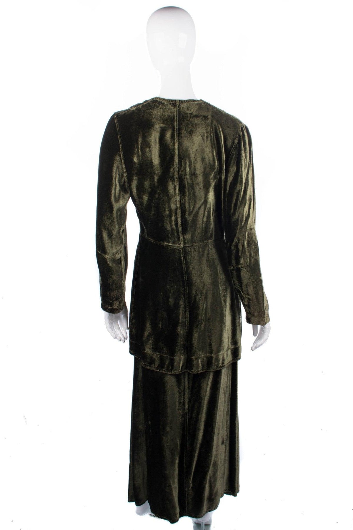 Marina Avraam Three Piece Velvet Suit Green Size M/L - Ava & Iva