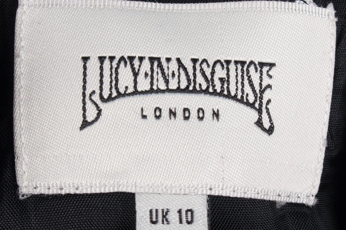 Lucy in Disguise London Black Dress 100% Silk UK Size 10 - Ava & Iva
