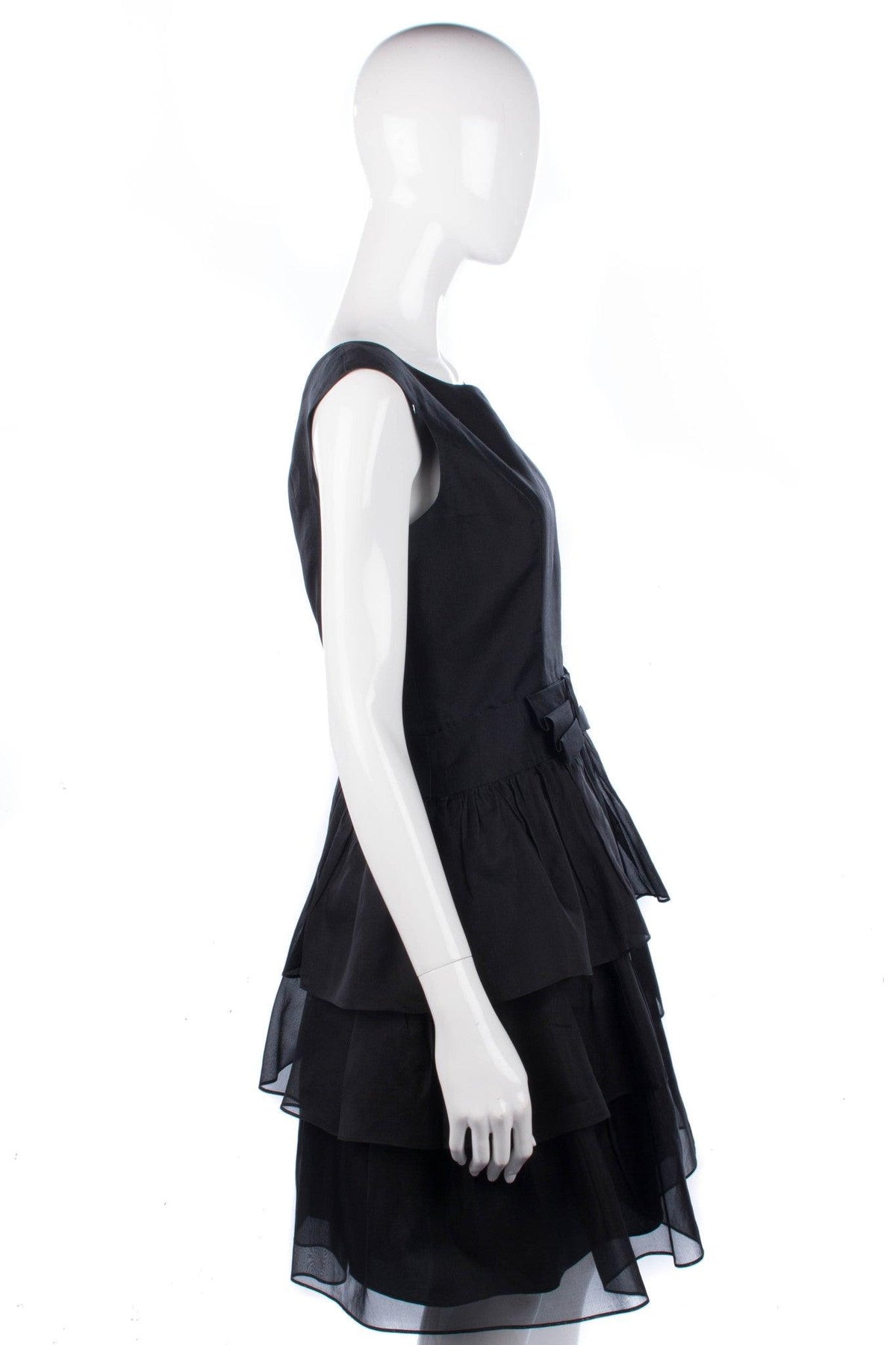 Lucy in Disguise London Black Dress 100% Silk UK Size 10 - Ava & Iva