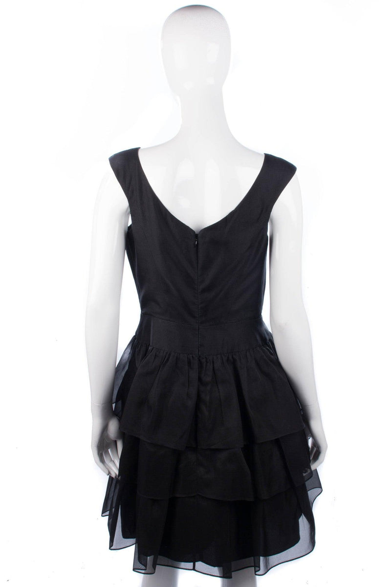 Lucy in Disguise London Black Dress 100% Silk UK Size 10 - Ava & Iva