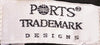 Ports trademark metallic floral jacket label