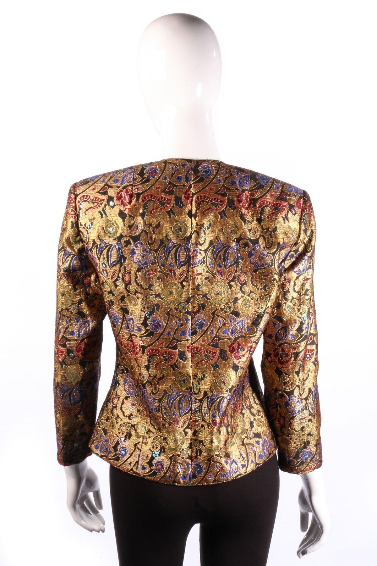 Ports trademark metallic floral jacket back
