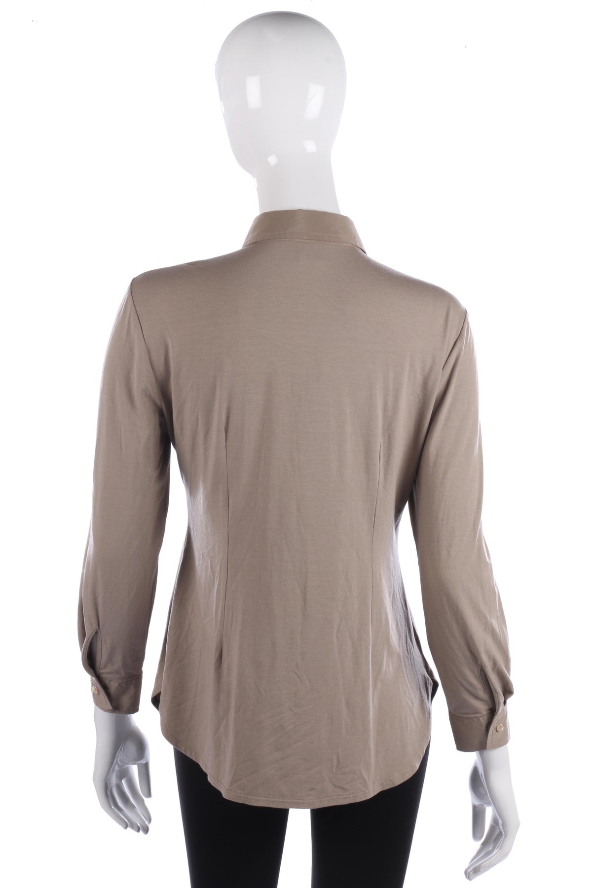 Daniel & Mayer Italian Shirt Khaki with Ruffles Size 3 (UK10) - Ava & Iva