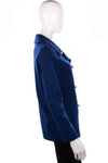 Love Moschino Designer Jacket Wool Royal Blue with Gold Anchor Buttons UK Size 8 - Ava & Iva