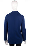 Love Moschino Designer Jacket Wool Royal Blue with Gold Anchor Buttons UK Size 8 - Ava & Iva