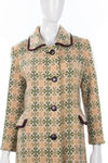 Vintage Woven Wool Reseta of Wales Coat in cream, lemon and green UK Size14 - Ava & Iva