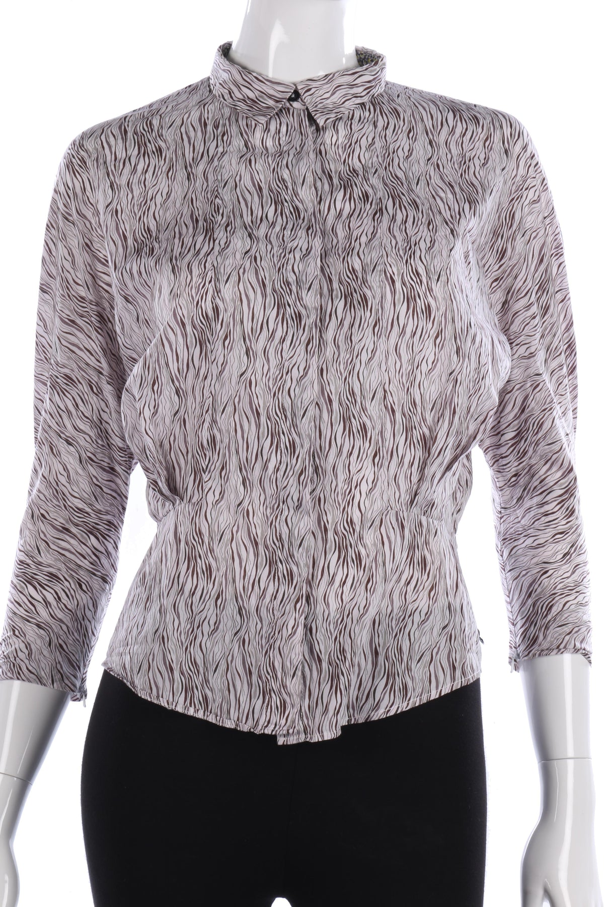 Paul Smith Black Label Blouse Brown Stripes Size 42 (UK10) - Ava & Iva