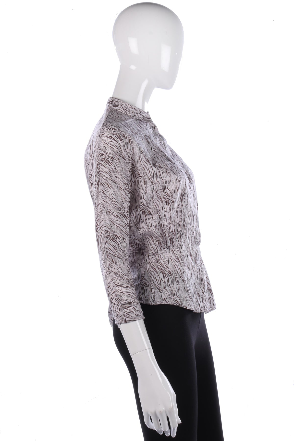 Paul Smith Black Label Blouse Brown Stripes Size 42 (UK10) - Ava & Iva