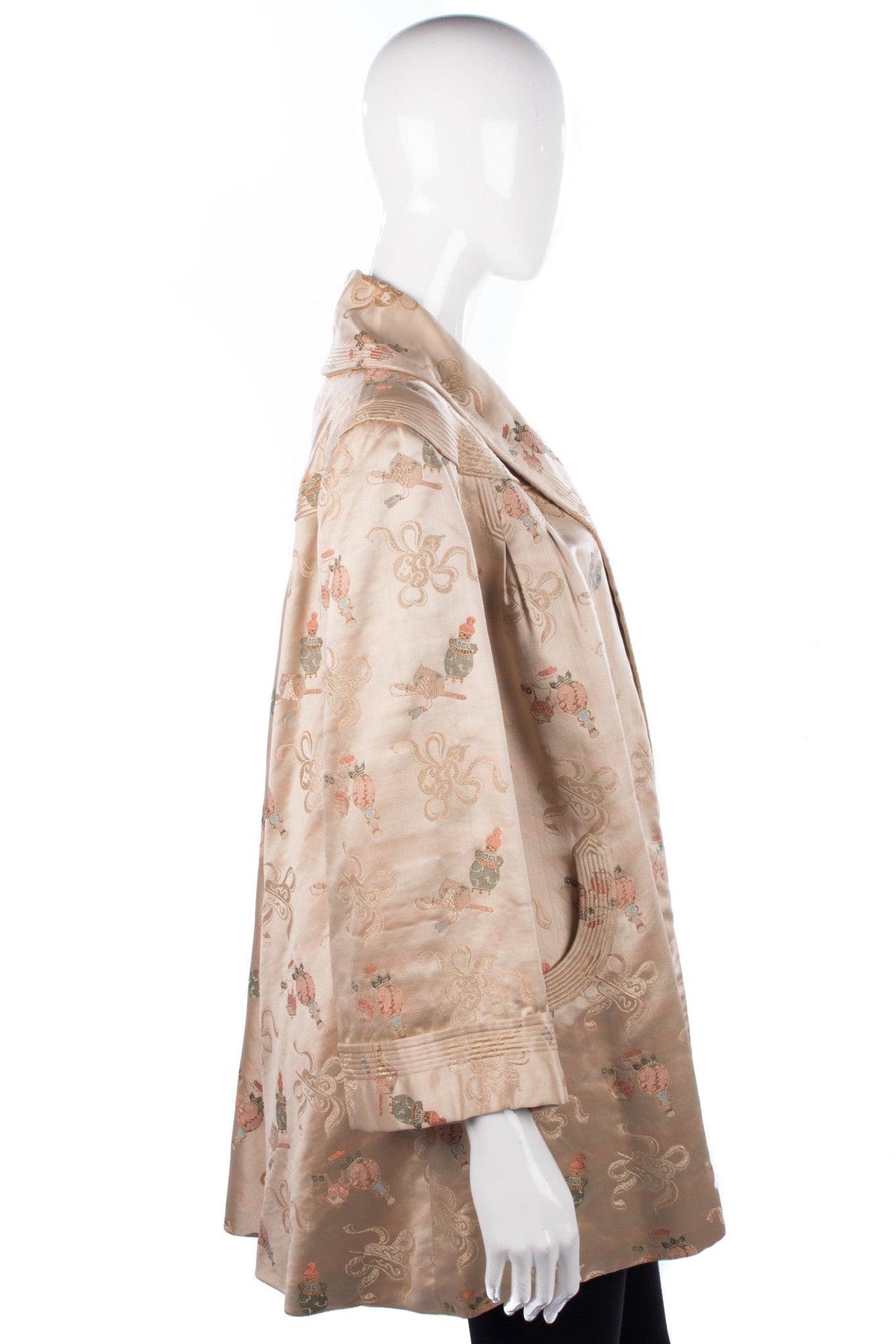 Ying Tai Co Vintage Chinese Jacket Gold Emboridered Size L - Ava & Iva