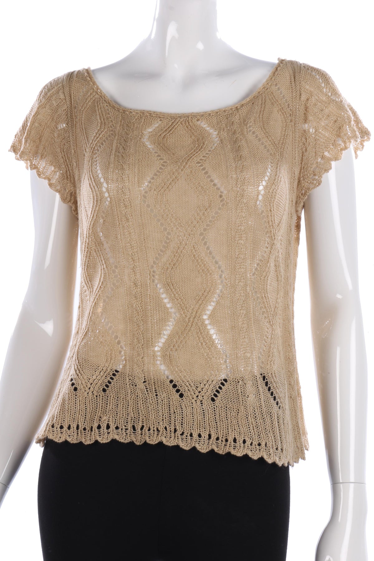 Ralph Lauren Knitted Linen Short Sleeved Summer Top Size M - Ava & Iva