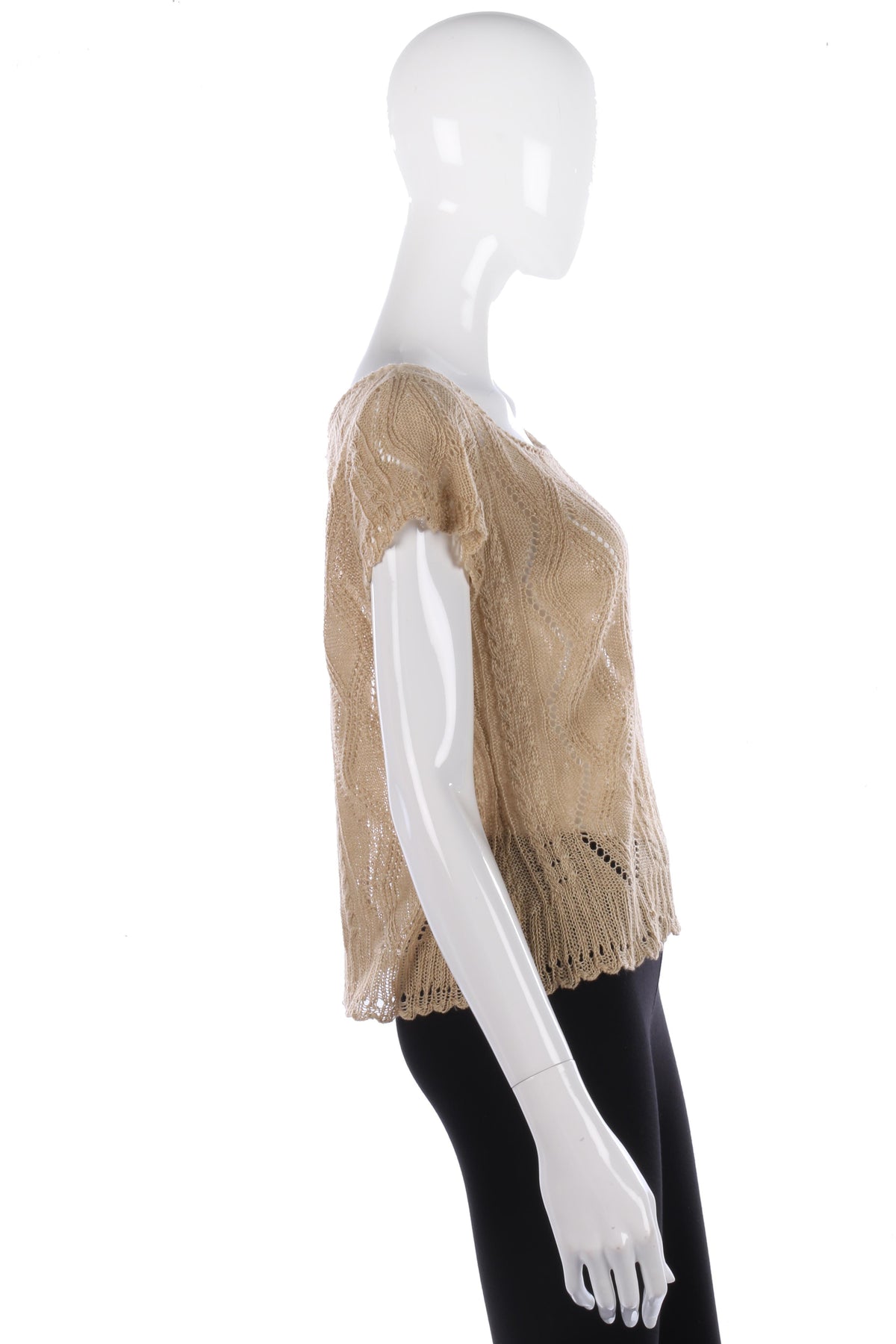 Ralph Lauren Knitted Linen Short Sleeved Summer Top Size M - Ava & Iva